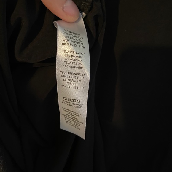 Chico’s | asymmetric 3/4 sleeve top | size 0 4/6 - Picture 3 of 4